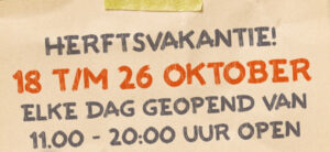 Smullen en Spelen elke dag open in de herfstvakantie