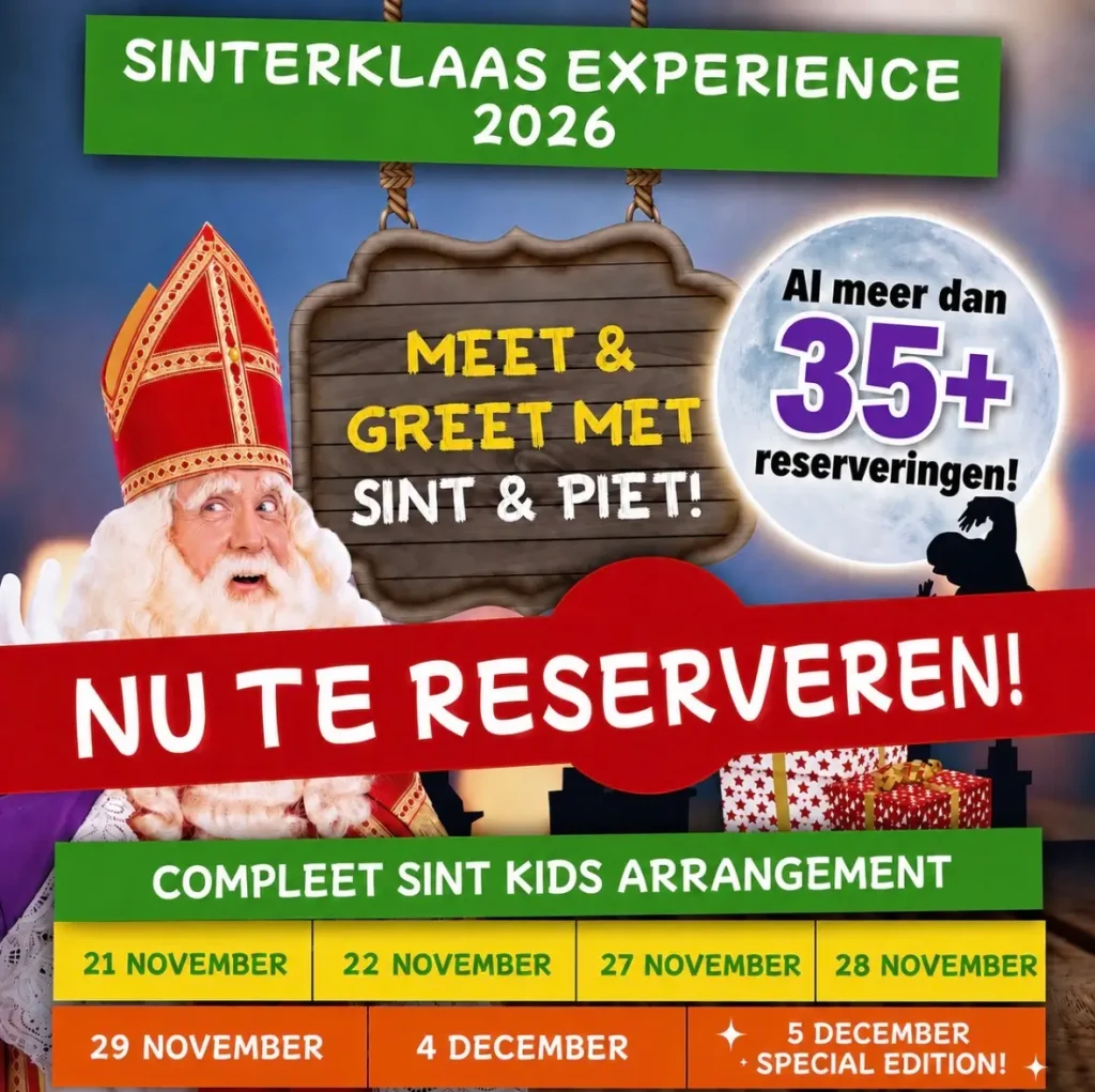 Sinterklaas bij pannenkoekenrestaurant Smullen & Spelen
