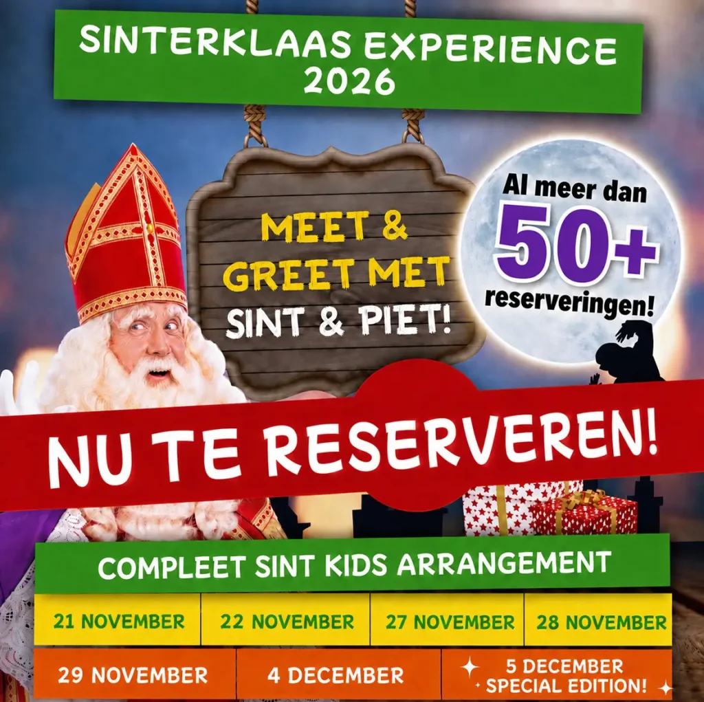 Sinterklaas bij pannenkoekenrestaurant Smullen & Spelen